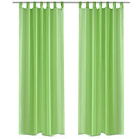 vidaXL Genomskinlig gardin 140 x 225 cm 2-pack Apple Green
