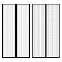 vidaXL Insektsnät till dörr 210 x 100 cm 2 st magnet svart