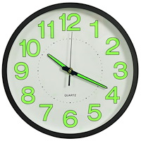 vidaXL Väggklocka upplyst svart 30 cm