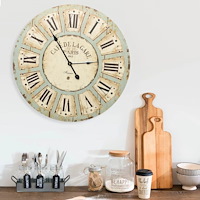 vidaXL Väggklocka flerfärgad 60 cm MDF
