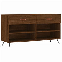 vidaXL Skobänk brun ek 102x35x55 cm konstruerat trä