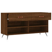 vidaXL Skobänk brun ek 102x35x55 cm konstruerat trä