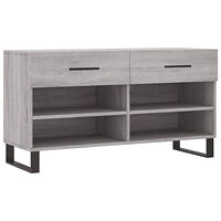 vidaXL Skobänk grå sonoma 102x35x55 cm konstruerat trä