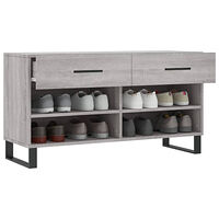 vidaXL Skobänk grå sonoma 102x35x55 cm konstruerat trä