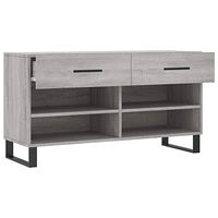 vidaXL Skobänk grå sonoma 102x35x55 cm konstruerat trä