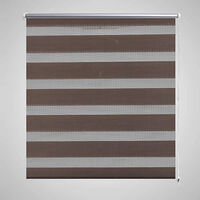 vidaXL Rullgardin randig brun 60 x 120 cm transparent