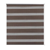 vidaXL Rullgardin randig brun 140 x 175 cm transparent