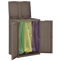vidaXL Soptunna med 2 dörrar brun 65x45x88 cm PP