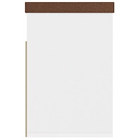 vidaXL Skobänk med dyna vit och sonoma-ek 80x30x47 cm konstruerat trä