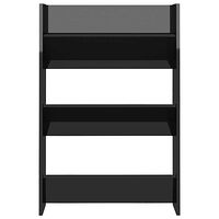 vidaXL Väggmonterat skoställ 2st svart högglans 60x18x9 cm konstr. trä