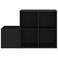 vidaXL Skoskåp svart 105x35,5x70 cm konstruerat trä