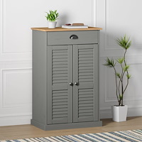 vidaXL Skoskåp VIGO grå 60x35x96 cm massiv furu
