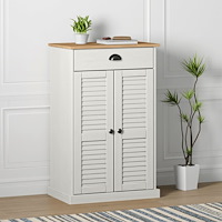 vidaXL Skoskåp VIGO vit 60x35x96 cm massiv furu