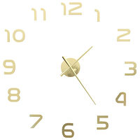 vidaXL Väggklocka 3D modern design 100 cm XXL guld