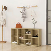 vidaXL Skobänk sonoma-ek 103x30x54,5 cm konstruerat trä