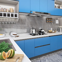 vidaXL Dekorplast 2 st azur 500x90 cm PVC