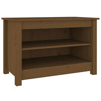 vidaXL Skobänk honungsbrun 70x38x45,5 cm massiv furu
