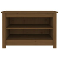 vidaXL Skobänk honungsbrun 70x38x45,5 cm massiv furu