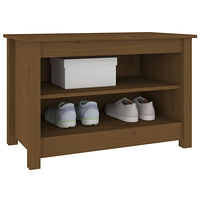 vidaXL Skobänk honungsbrun 70x38x45,5 cm massiv furu