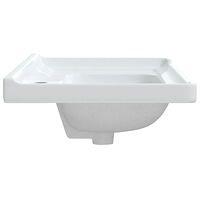 vidaXL Handfat vit 81x48x23 cm rektangulärt keramik