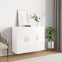 vidaXL Skänk vit 90x34x80 cm konstruerat trä