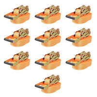 vidaXL Lastspännare 10 st 2 ton 8 m x 50 mm orange