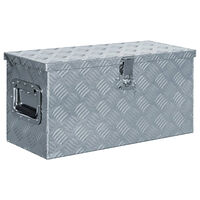 vidaXL Förvaringslåda aluminium 61,5x26,5x30 cm silver