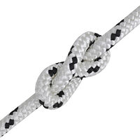 vidaXL Båtlina flätad 10 mm x 250 m polyester vit