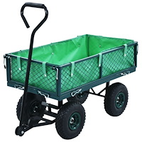 vidaXL Trädgårdsvagn grön 250 kg