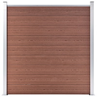 vidaXL Staketpanel WPC 180x186 cm brun