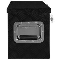 vidaXL Förvaringslåda aluminium 80x30x35 cm svart