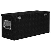 vidaXL Förvaringslåda aluminium 80x30x35 cm svart