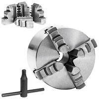 vidaXL 4-backs självjusterande svarvchuck 100 mm stål