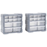 vidaXL Sortimentskåp med 12 lådor 2 st 26,5x16x26 cm