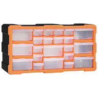 vidaXL Sortimentskåp med 22 lådor 49x16x25,5 cm
