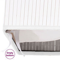 vidaXL Tvättkorg bambu med 2 sektioner vit 100 L