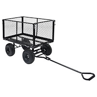 vidaXL Trädgårdsvagn svart 350 kg