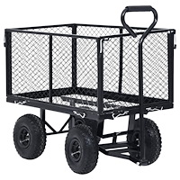 vidaXL Trädgårdsvagn svart 350 kg