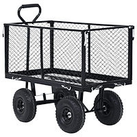 vidaXL Trädgårdsvagn svart 350 kg