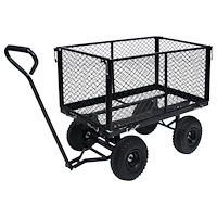 vidaXL Trädgårdsvagn svart 350 kg