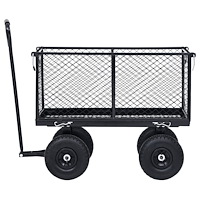 vidaXL Trädgårdsvagn svart 350 kg