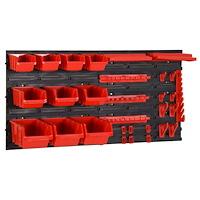 vidaXL Sortimentslådor 35 delar svart och röd 77x39 cm polypropen
