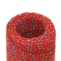 vidaXL Båtlina röd 2 mm 50 m polypropen