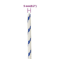 vidaXL Båtlina vit 5 mm 500 m polypropylen