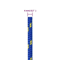 vidaXL Båtlina blå 4 mm 50 m polypropen