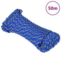 vidaXL Båtlina blå 5 mm 50 m polypropen