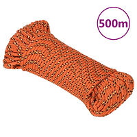 vidaXL Båtlina orange 3 mm 500 m polypropylen