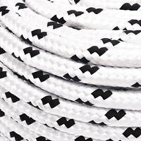 vidaXL Båtlina flätad vit 8 mm x 25 m polyester