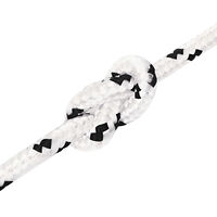vidaXL Båtlina flätad vit 8 mm x 25 m polyester