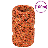 vidaXL Båtlina orange 2 mm 100 m polypropen